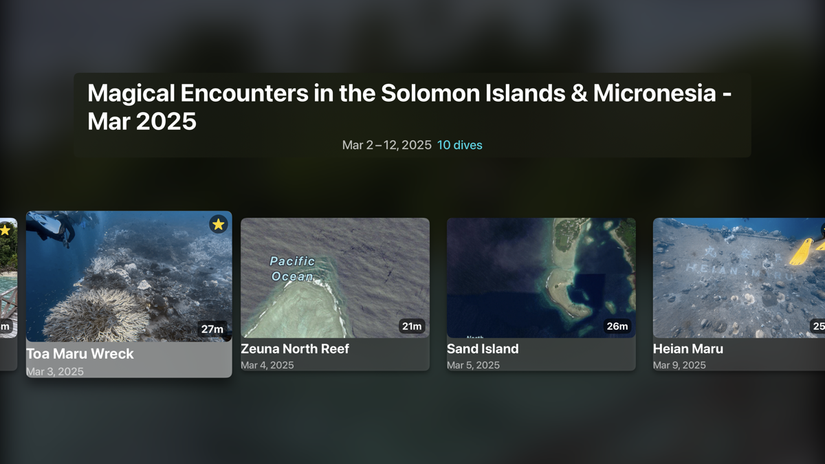 tvOS Trip browse — Solomon Islands & Micronesia
